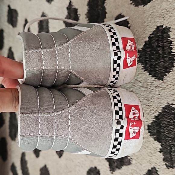 Vans Old Skool Ska-Hi Gray Suede Canvas Shoes Size 1 - Picture 7 of 9